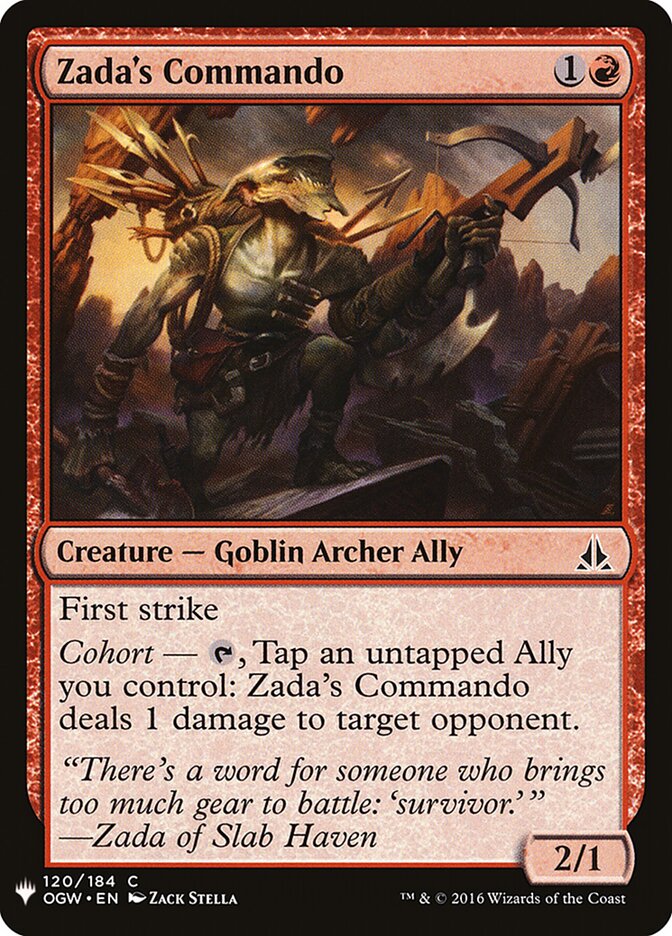 Zada's Commando, The List · ogw-120