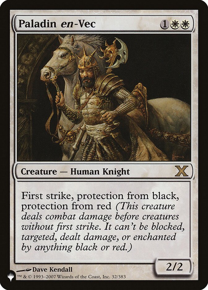 Paladin en-Vec, The List · 10e-32