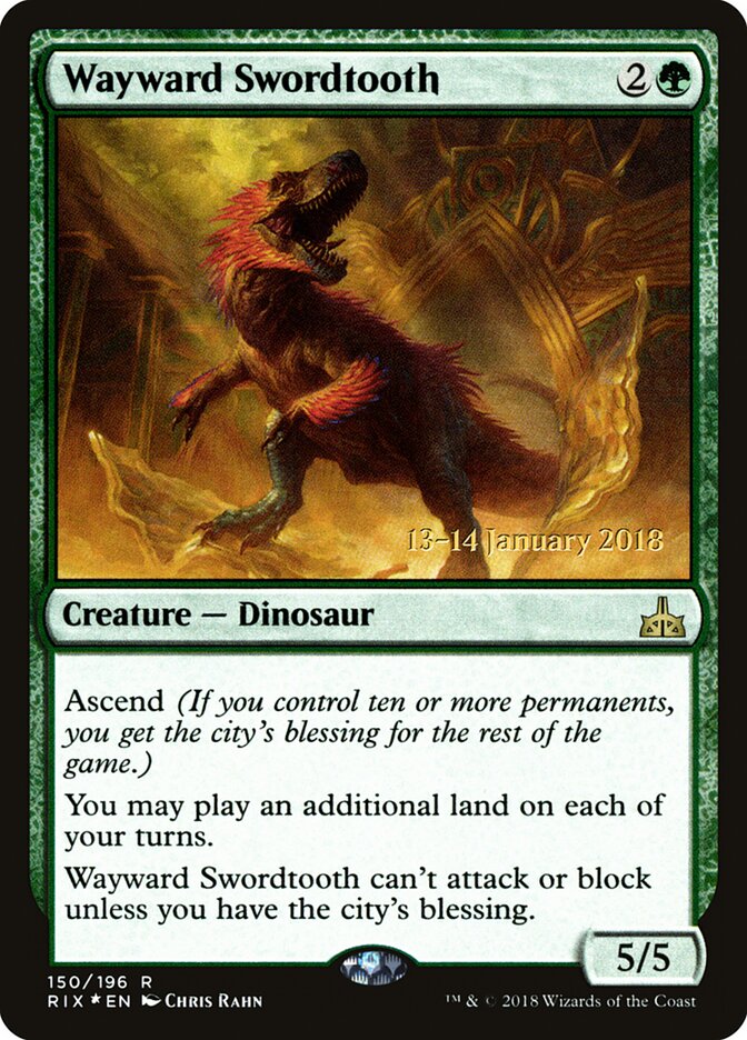 Wayward Swordtooth, Rivals of Ixalan Promos · 150/196