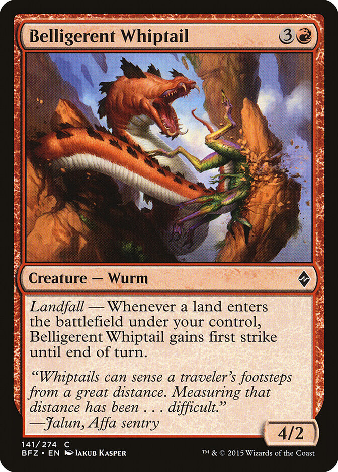 Belligerent Whiptail, Battle for Zendikar · 141/274