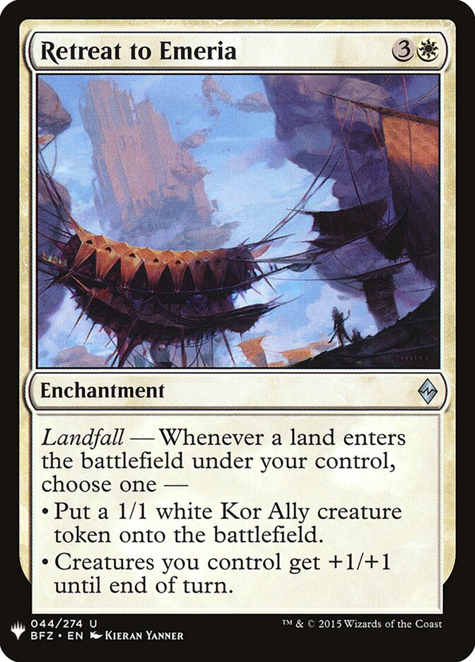 Retreat to Emeria, The List · bfz-44