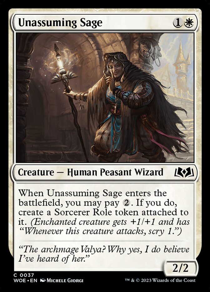 Unassuming Sage, Wilds of Eldraine · 0037