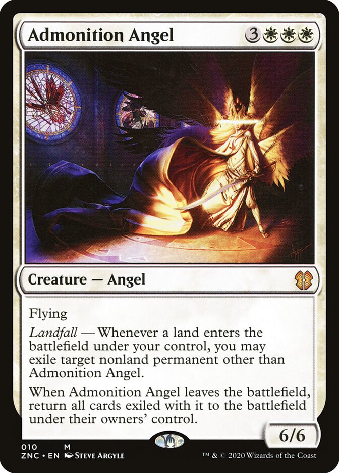 Admonition Angel, Zendikar Rising Commander · 010