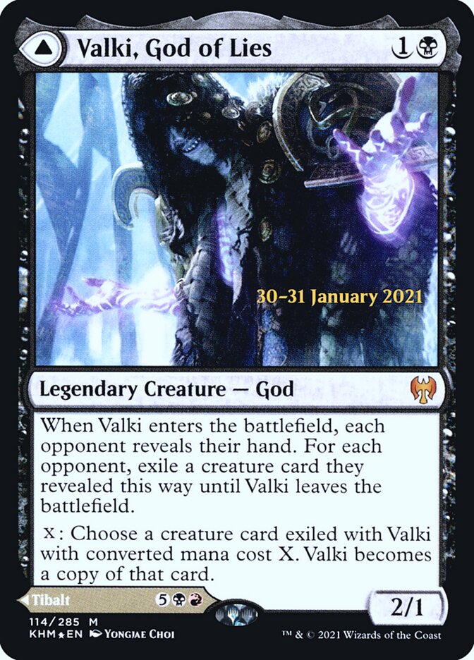 Valki, God of Lies // Tibalt, Cosmic Impostor, Kaldheim Promos · 114/285