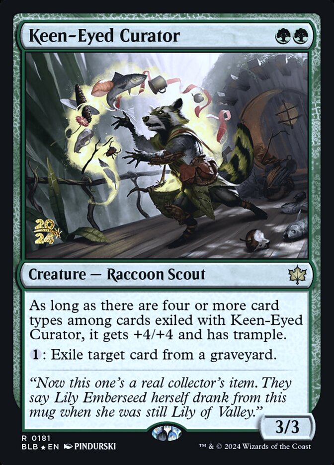 Keen-Eyed Curator, Bloomburrow Promos · 0181