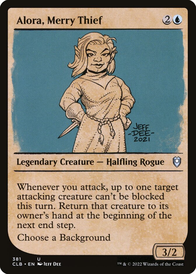 Alora, Merry Thief, Commander Legends: Battle for Baldur's Gate · 381