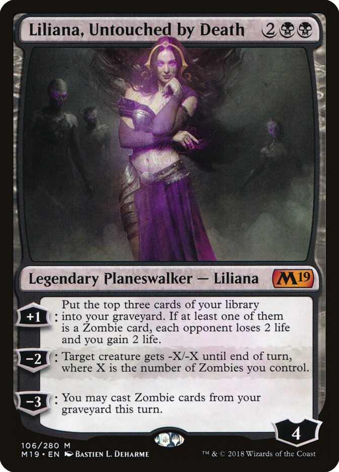 Liliana, Untouched by Death, Core Set 2019 · 106/280