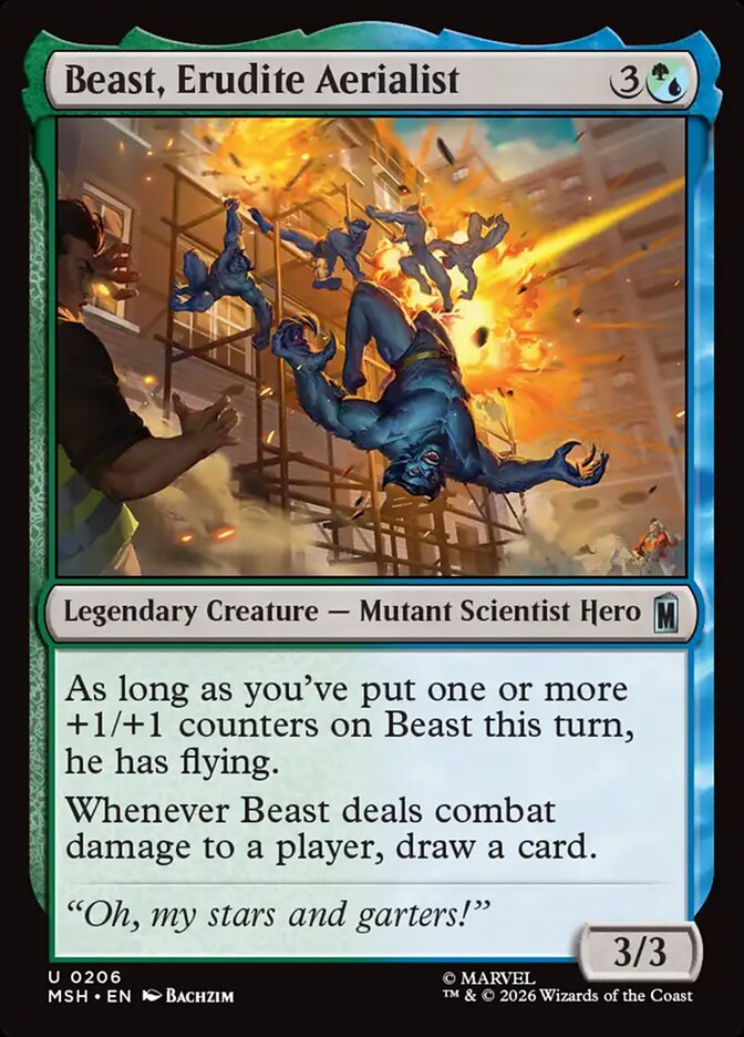 Beast, Erudite Aerialist, Marvel Super Heroes · 0206