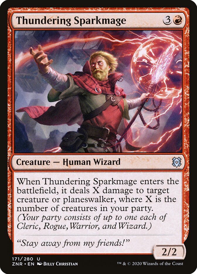 Thundering Sparkmage, Zendikar Rising · 171/280