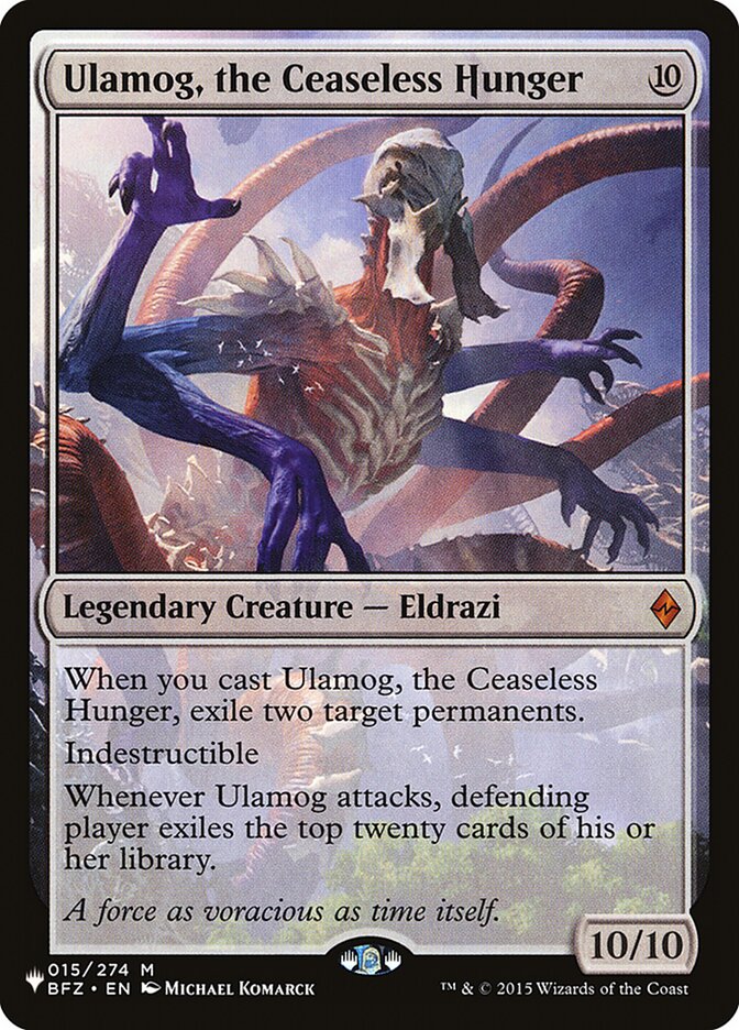 Ulamog, the Ceaseless Hunger, The List · bfz-15