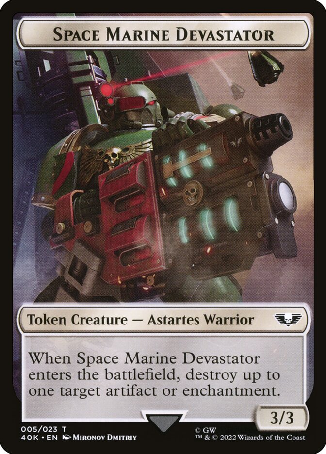 Space Marine Devastator, Warhammer 40,000 Tokens · 005