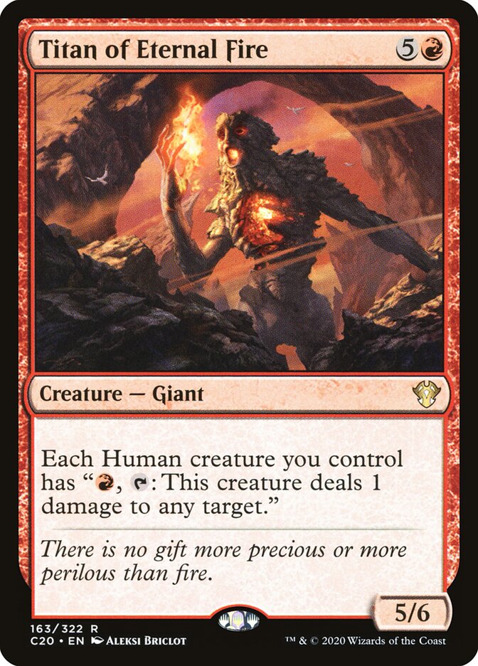 Titan of Eternal Fire, Commander 2020 · 163/322