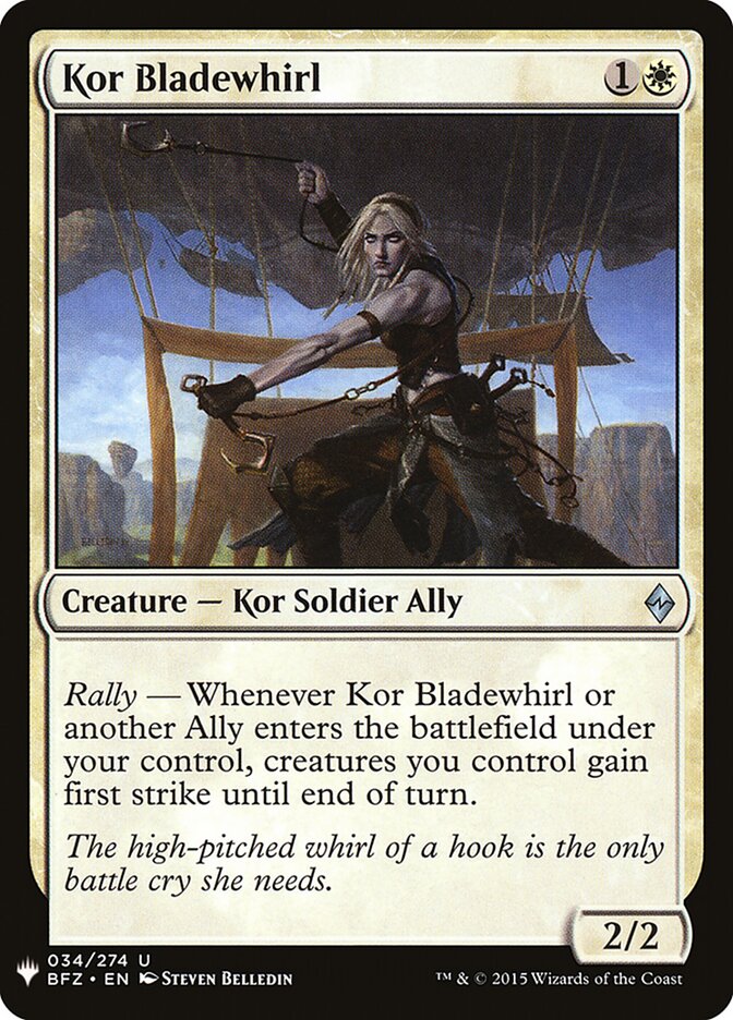 Kor Bladewhirl, The List · bfz-34