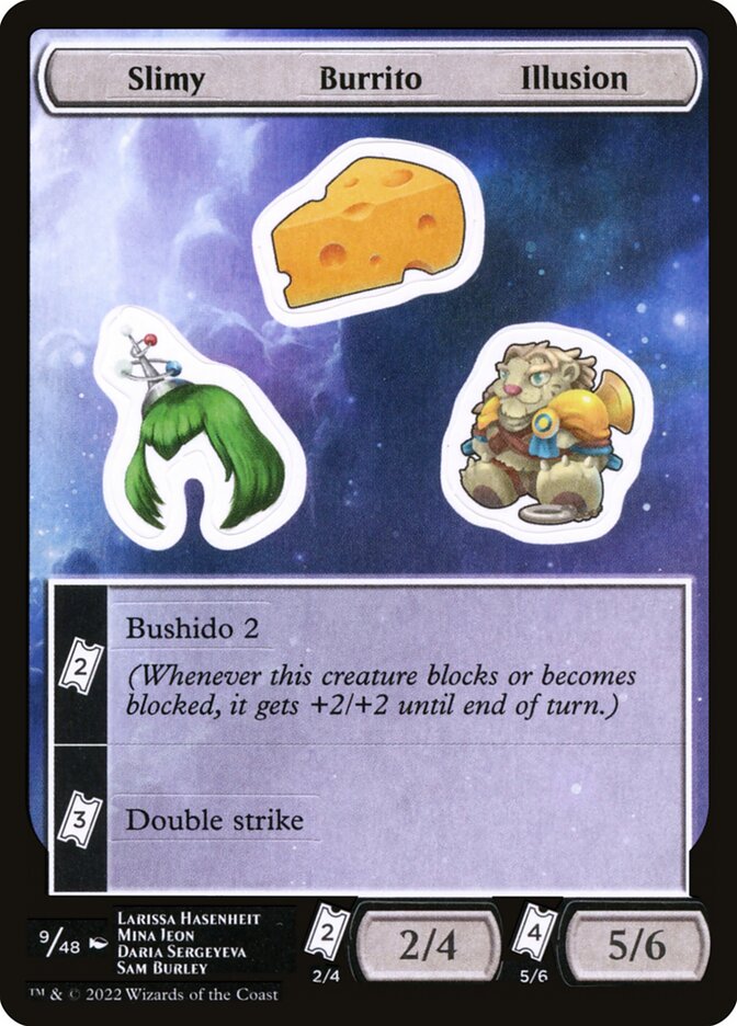 Slimy Burrito Illusion, Unfinity Sticker Sheets · 009/048