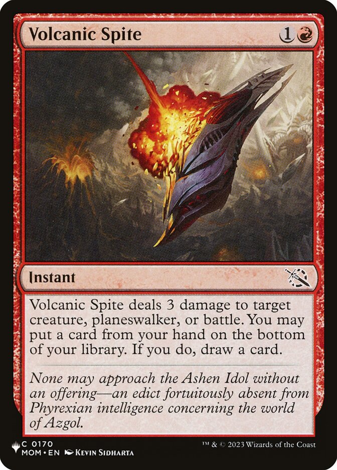 Volcanic Spite, The List · mom-170