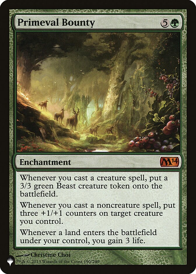 Primeval Bounty, The List · m14-190