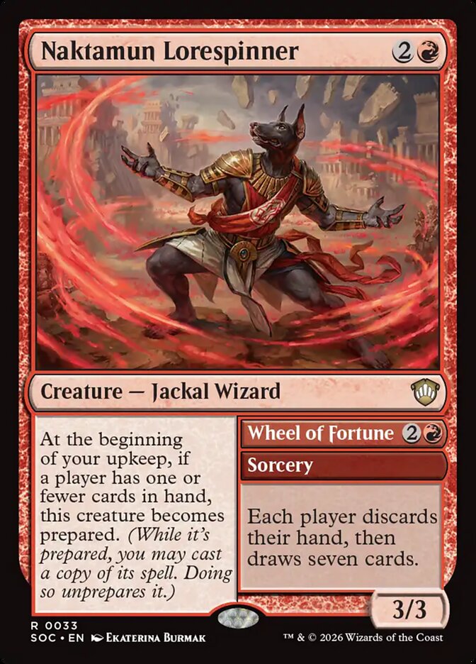 Naktamun Lorespinner // Wheel of Fortune, Secrets of Strixhaven Commander · 0033