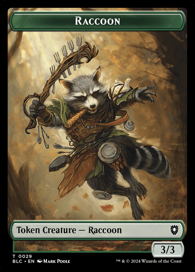 Raccoon, Bloomburrow Commander Tokens · 0029
