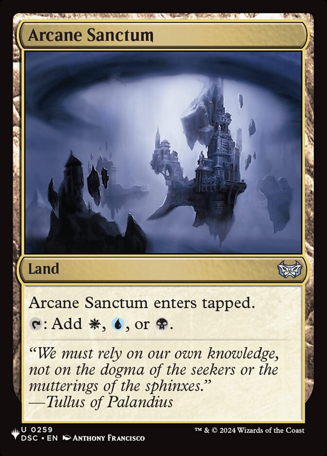Arcane Sanctum, The List · dsc-259