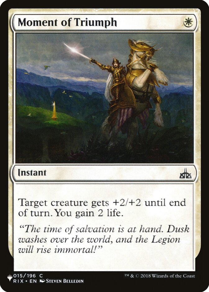 Moment of Triumph, The List · rix-15