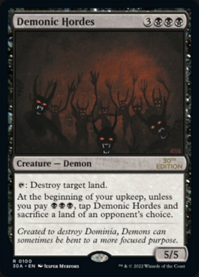 Demonic Hordes, 30th Anniversary Edition · 100/594