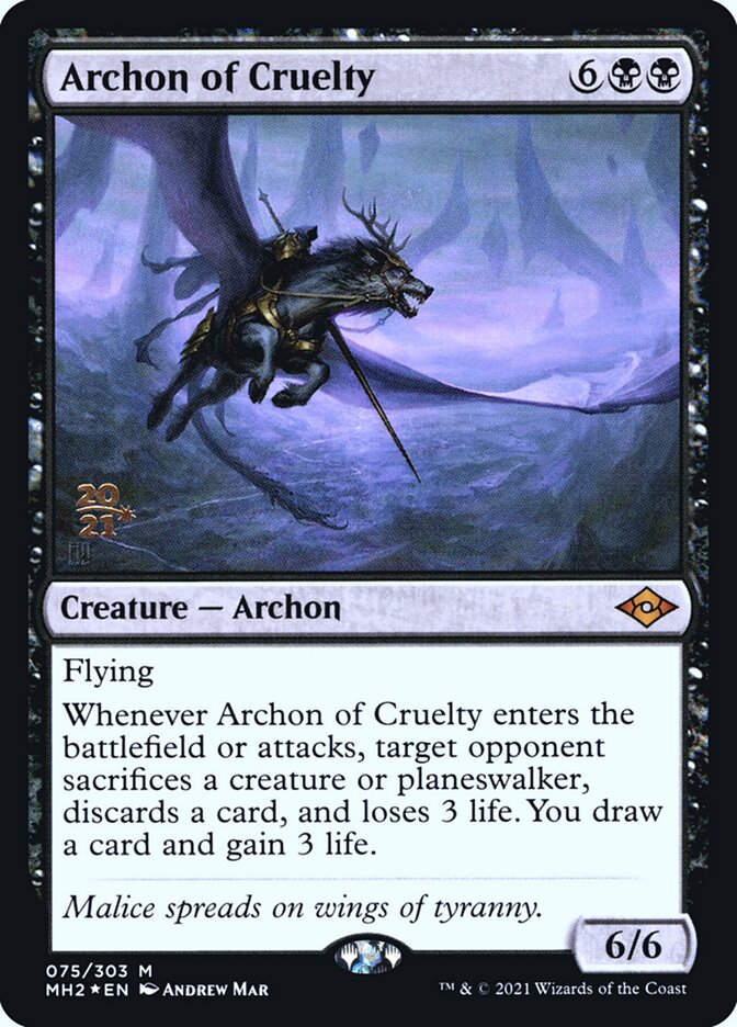 Archon of Cruelty, Modern Horizons 2 Promos · 075/303
