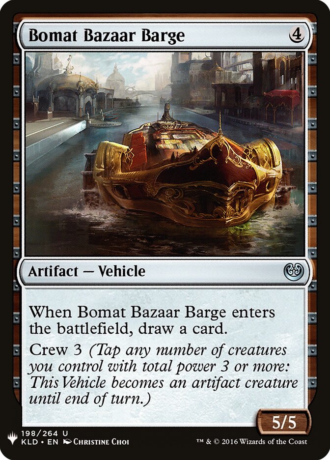 Bomat Bazaar Barge, The List · kld-198