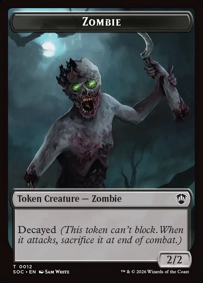 Zombie, Secrets of Strixhaven Commander Tokens · 0012