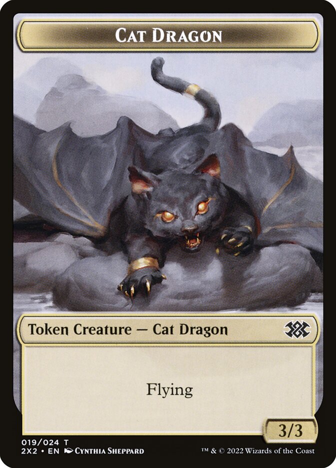 Cat Dragon, Double Masters 2022 Tokens · 019