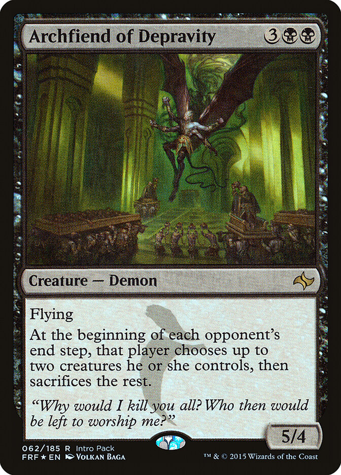 Archfiend of Depravity, Fate Reforged Promos · 062/185