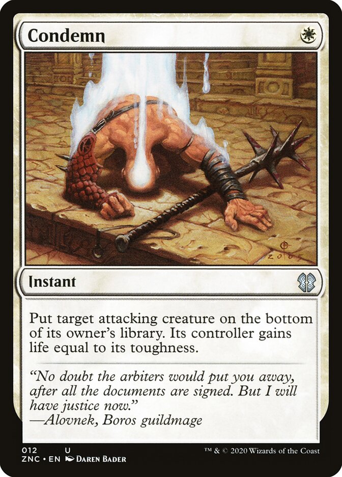 Condemn, Zendikar Rising Commander · 012