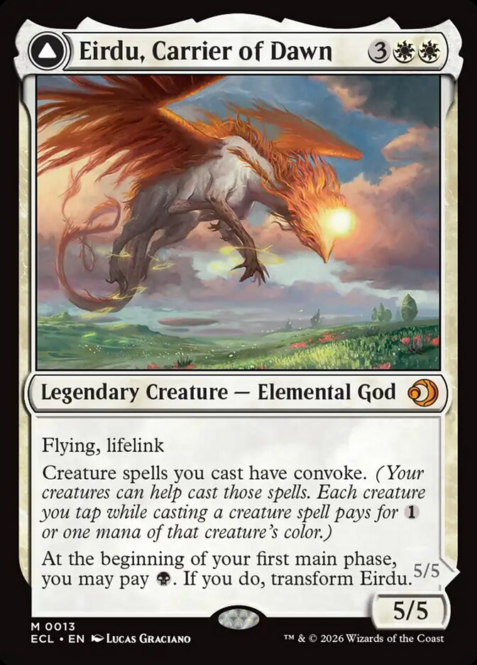Eirdu, Carrier of Dawn // Isilu, Carrier of Twilight, Lorwyn Eclipsed · 0013