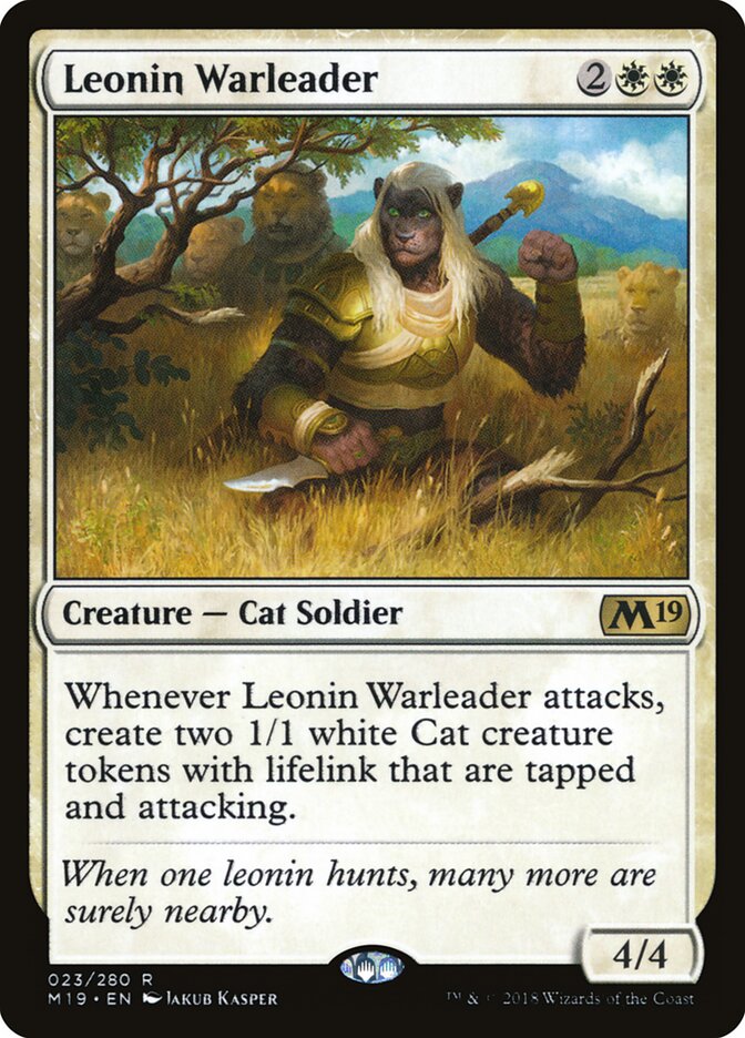 Leonin Warleader, Core Set 2019 · 023/280