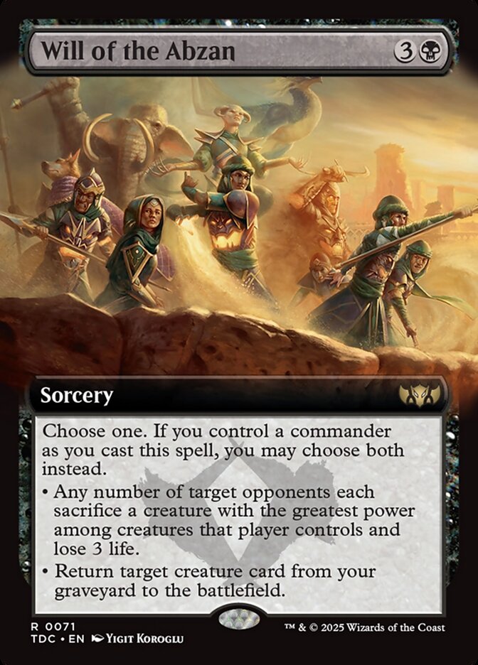 Will of the Abzan, Tarkir: Dragonstorm Commander · 0071