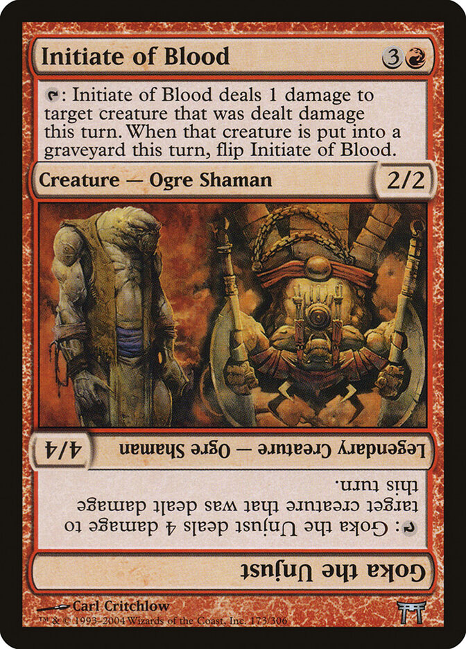 Initiate of Blood // Goka the Unjust, Champions of Kamigawa · 173/306