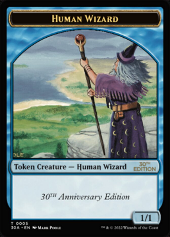 Human Wizard, 30th Anniversary Tokens · 005