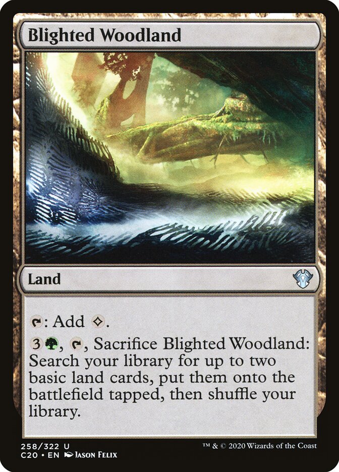 Blighted Woodland, Commander 2020 · 258/322