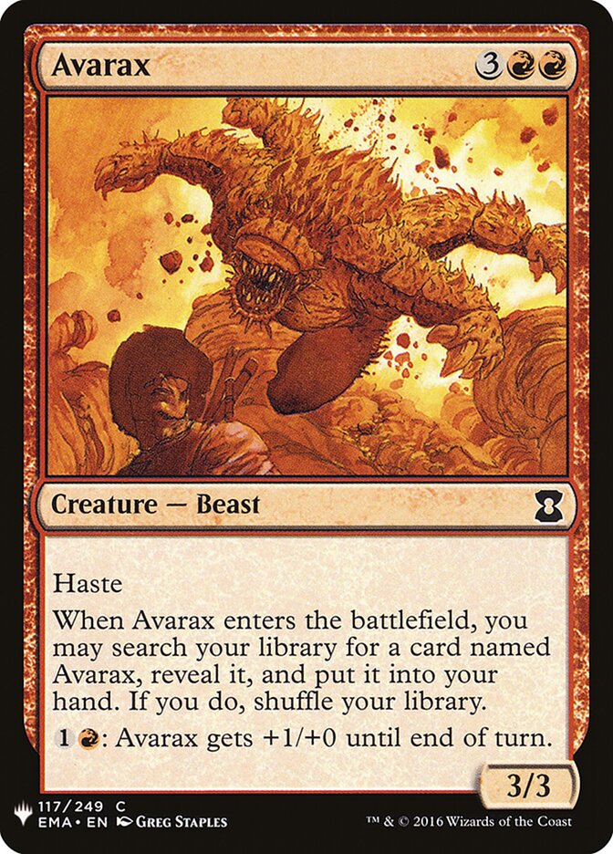 Avarax, The List · ema-117