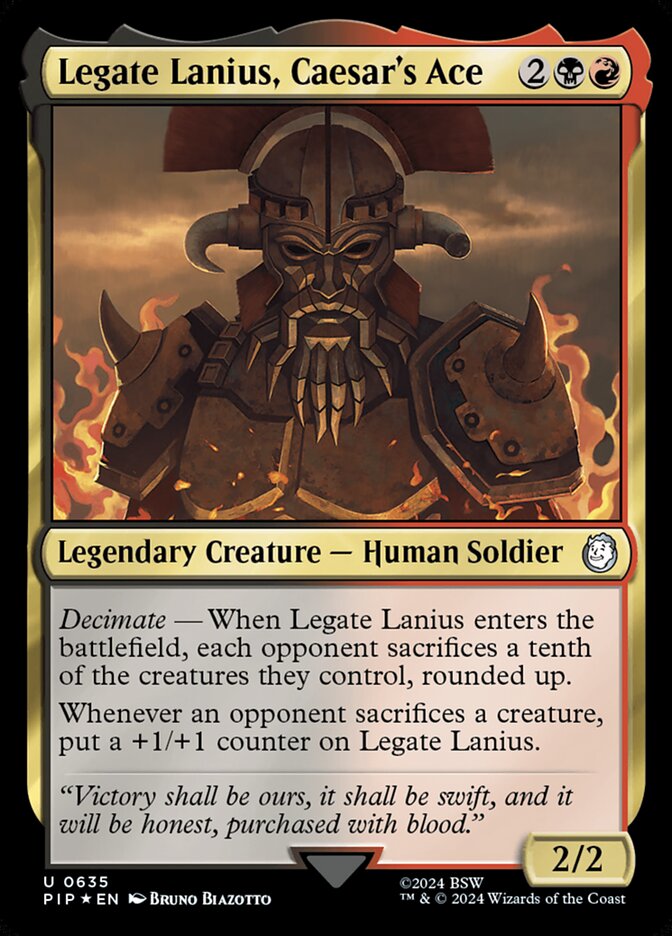 Legate Lanius, Caesar's Ace, Fallout · 0635