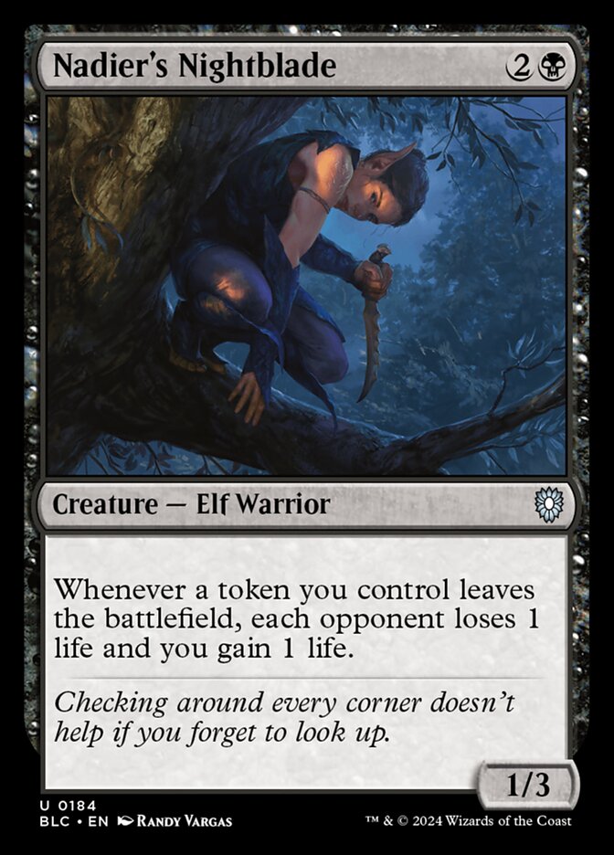 Nadier's Nightblade, Bloomburrow Commander · 0184