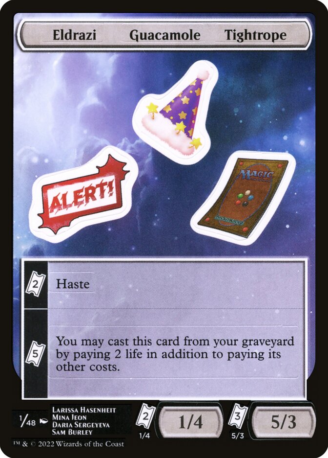 Eldrazi Guacamole Tightrope, Unfinity Sticker Sheets · 001/048