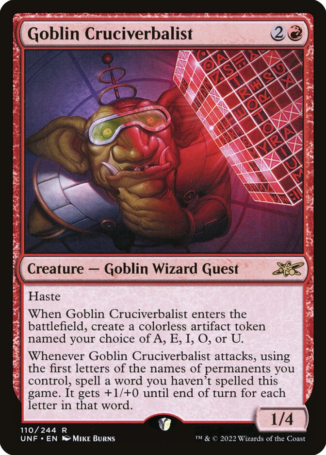 Goblin Cruciverbalist, Unfinity · 110/244