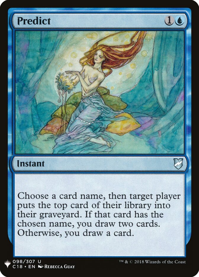 Predict, The List · c18-98