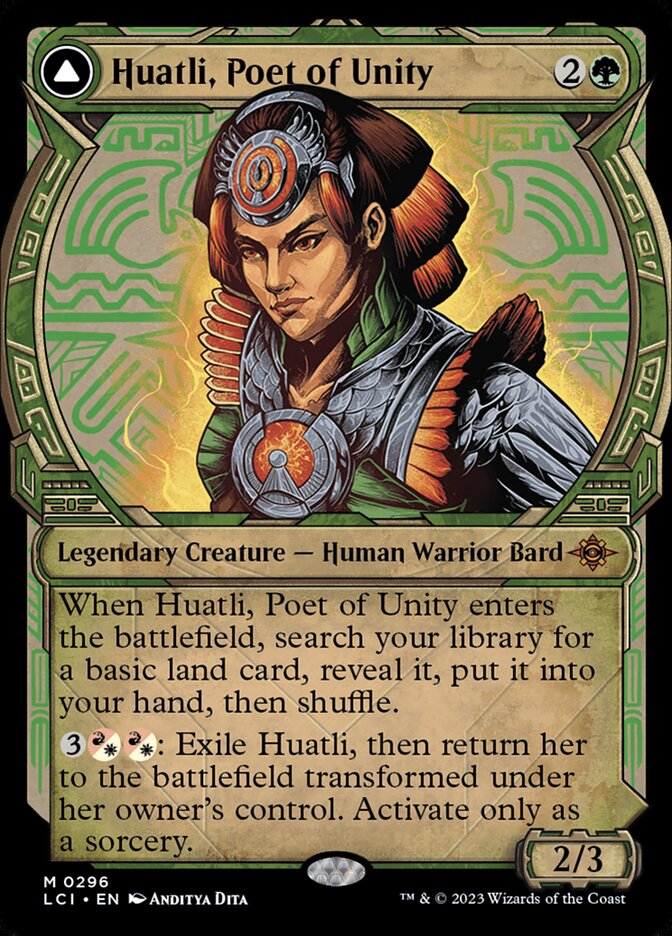 Huatli, Poet of Unity // Roar of the Fifth People, The Lost Caverns of Ixalan · 0296