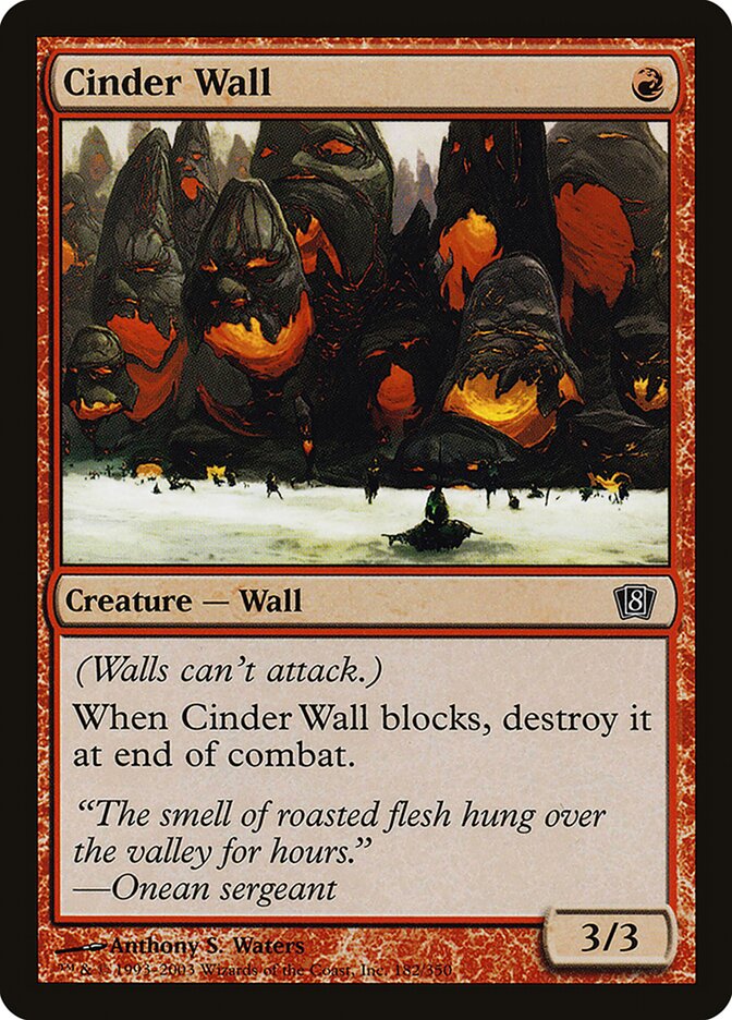 Cinder Wall, Eighth Edition · 182-star