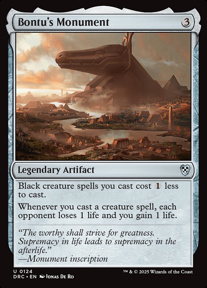 Bontu's Monument, Aetherdrift Commander · 0124