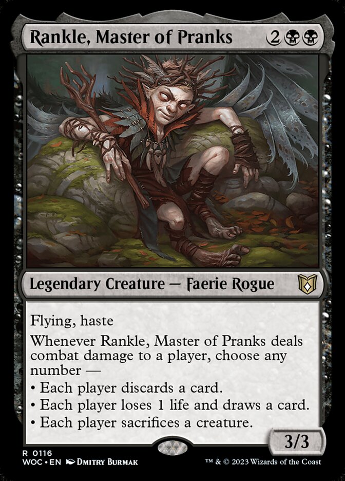 Rankle, Master of Pranks, Wilds of Eldraine Commander · 0116