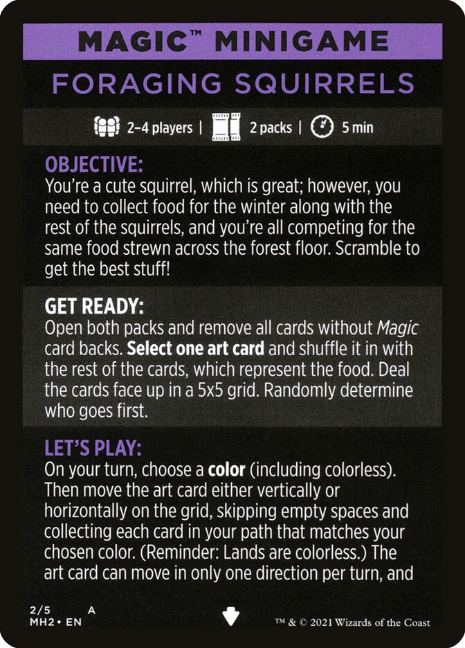 Foraging Squirrels // Foraging Squirrels (cont'd), Modern Horizons 2 Minigames · 002/005