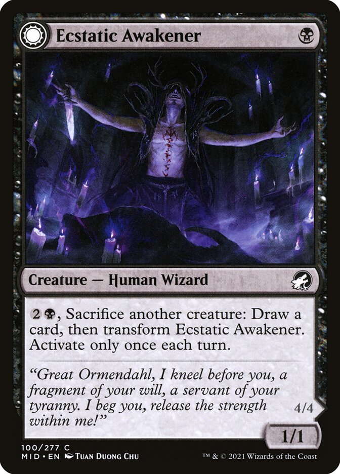 Ecstatic Awakener // Awoken Demon, Innistrad: Midnight Hunt · 100/277