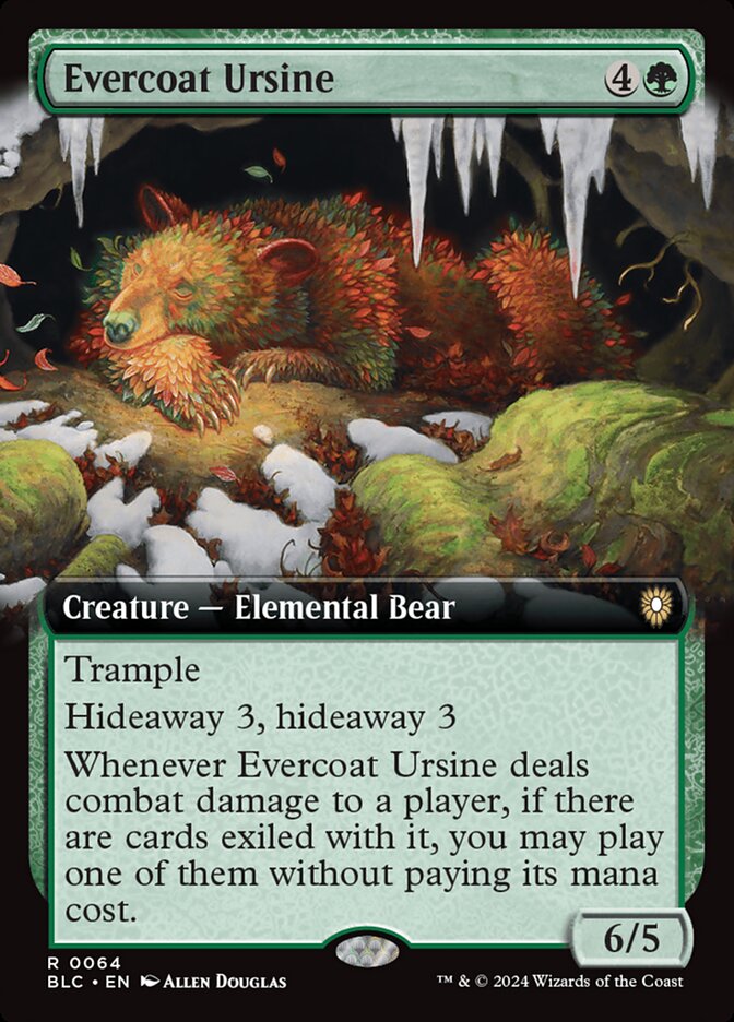 Evercoat Ursine, Bloomburrow Commander · 0064